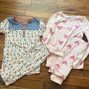 Matilda Jane Alphabet and Heart Print Kids Pajamas Set